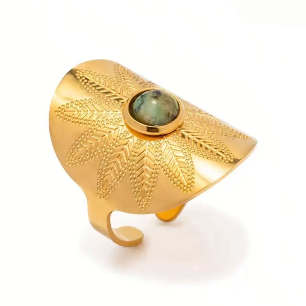 Gold Green Stone Q364